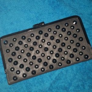 Studded wallet clutch